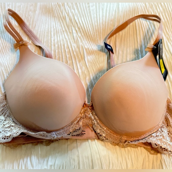 Modern Movement platinum push-up sable rose Lacey padded bra 34B NWT - Picture 1 of 5